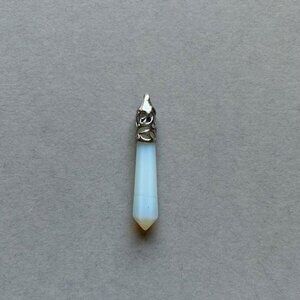 Opalite Crystal Point Pendant Prism Pencil Charm Healing Stone